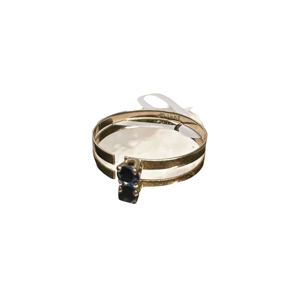 10kt gold dainty stackable pinky finger ring size 4